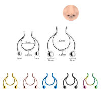 Piercing falso para el tabique, Aro para la nariz y el tabique, sin perforar, 2 piezas, 8/10mm, gran oferta - details 2