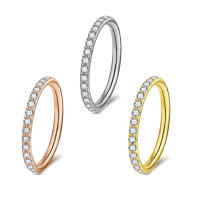 Anillo de aro g23 de titanio para el tabique, joyería para piercing para el cartílago de la oreja y el trago, 6-12 cz, 18/16g, 1 unidad - details 9