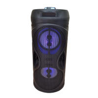 35x14cm Altavoces grandes de fiesta con micrófono, Barril de pistola para coche, carrito de karaoke, altavoz portátil con pantalla LED, barato - details 2