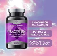 Vit Ol Amin MELATONINA+ VITAMINA B6 150 Comprimidos Vegetarianos, 1 al día | Ayuda a conciliar rápidamente el sueño y evitar el insomnio favoreciendo un descanso largo y prolongado. Sin-OGM, sin gluten, sin lactosa, Vegano. - details 0
