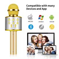 Micrófono inalámbrico profesional con Bluetooth, altavoz de mano, micrófono de Karaoke, reproductor de música KTV, grabadora de canto - details 6