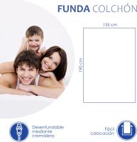 Flor Funda de Colchón con Cierre de Cremallera Resistente y Suave 100% Poliéster - details 2