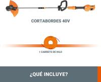Worx WG183 Cortabordes y perfiladora a batería de 40V con ancho de corte de 33 cm (batería y cargador no incluidos) - details 1