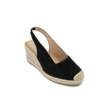 Calzados soraia, Sandalia de antelina y plataforma de yute, espardeñas de cuña, para mujer. - details 1