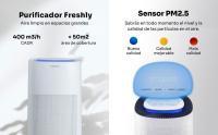Mellerware - Purificador de Aire Freshly!,  normal o compacto, 16 - 50 m² con sensores de contaminación 3 filtrados, silencioso, mi hogar, alergia, puro, filtro, limpio - details 2