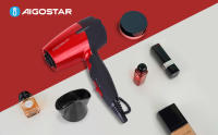 AIGOSTAR Secador de Pelo, Secador de Viaje con Mango Plegable, Doble Voltaje, Dispone de 2 Velocidades, Protección Contra el Sobrecalentamiento. (1500W) - details 0