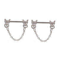 2 uds mariposa barras de perforación de acero anillo protector 316l cuerpo de acero inoxidable joyería cadena para cuerpo de regalo de cumpleaños - details 8
