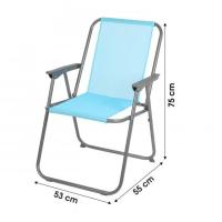 Maxia Market Silla de Playa Plegable con Reposabrazos de Acero Cayo Ancho de Exteriores Resistente y Cómoda - details 4