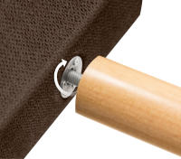 DHOME Cabecero de Polipiel o Tela Acualine Liso con Botones Tapizado Colores Cabezal Lujo Cama Dormitorio Moderno Acolchado (Marrón Tela) - details 9