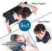Cojín de viaje 3 en 1, ultra compacto, en espuma viscoelástica, doble cojín y suave almohada, Almohada de Viaje 3-en-1 de Espuma Viscoelástica - details 3