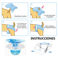 SMELL & SMILE Pañales Desechables para Perro Pañales para Perros Hembra Pañal Sanitarios para Perro Mascotas Bragas Higiénicas Suaves absorbentes (L) - details 8