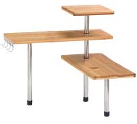 GREATOOL Estante de Bambú en Armario de Cocina,39x43x18cm, Organizador Extensible Apilable en Armario, Estante Esquinera para Cocina - details 1