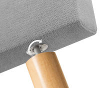 DHOME Cabecero de Polipiel o Tela AQUALINE Liso Cabeceros Cabezal Tapizado Cama Lujo (Gris Tela) - details 8