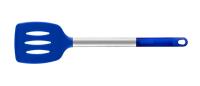 Monix Solid+ - Utensilios de cocina resistentes al calor en color azul. Espátula, rasera, cazo, cuchara, pinzas y espumadera - details 4