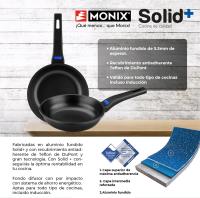 Monix Solid+ Set 3 Sartenes Antiadherentes, Lote 18-22-26 cm Aluminio fundido, compatibles cocinas inducción, gas, vitrocerámica - details 4
