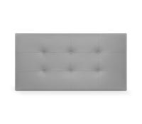 DHOME Cabecero Capitone Tapizado Polipiel o Tela Acualine con 8cm de Grosor Cabezales de Cama Acolchado Capitoné Cabeceros de Cama (Gris Claro Polipiel) - details 3