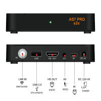 Ostark AS7 PRO, Receptor satélite, DVB-S/S2/S2X, H.264, H.265, Usb wifi incluido - details 1