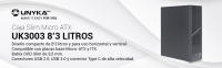 Unykach Caja PC Micro ATX UK3003 8’3 Litros  con una bahía Slim ODD de 9,5 mm, compatible con placas base Micro-ATX e ITX y espacio para tarjetas gráficas de hasta 220 mm. Con dos conectores USB 2.0, dos conectores USB 3.0 y un conector Type C - details 0