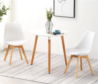 Mesa de comedor nórdica de redondo pata ancho comedor  para cocina, escritorio de estudio para el hogar,silla tulipán con patas de madera COMEDOR  mesa de centro de madera moderna, mesa Rectangular de oficina y conferencia, 60 70 80CM - details 4