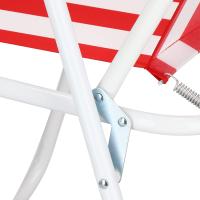 GREATOOL Silla de Playa Plegable con Reposabrazos , 75 x 53 x 43 cm, Estructura de Acero Resistente,Asiento de Lona Impermeable,Estampado a Rayas ,Ideal para Playa o Camping - details 7