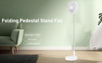 Ventilador Recargable  Extensible  Plegable Blanco,  Ventilador de pie y  de Mesa con 4 nivel de Velocidad, 2 Baterías incorporada, total 7200 mAh, Altura Regulable, Cargando Via USB para Hogar, Cama, Oficina y Escritorio,  Blanco - details 0