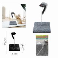 COTTECOTA-Juego para Gatos con Raton 14 x 24 cm Juguete de muelle para gato gatos de interior Juguete ligero para Mascota interior hogar para aliviar el aburrimiento y ejercicio de gatos para regalos de gatos y amantes de los gatitos Poste rasca Ref.51100 - details 0