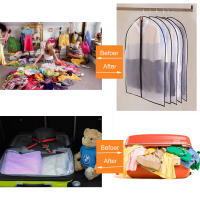 Aicasa Fundas de Ropa Transparentes con Cremallera para Viaje y Almacenamiento de Prendas de Vestir en 3 Tamaños - details 5