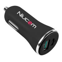 Niucom cargador de coche carga rápida para móvil Qualcomm 3.1 adaptador dual USB + USB tipo C PD 36W para mechero encendedor coche - details 2