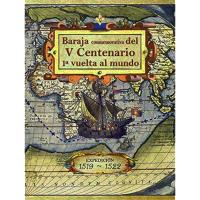 Naipecoleccion Baraja española, Conmemorativa del V centenario de la primera vuelta al mundo, Edición especial, 40 cartas, Juego mesa, Jugar, Moneda, Carabela, Ancla, Remo, Magallanes, Elcano, Familia, Adulto, Regalo - details 1