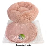 CAMA ANTIESTRES PARA PERROS-70cm,Camita Redonda Suave, Color Rosa en Forma Donuts, Arquivet - details 2