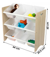 ARISE SHOP-Mueble almacenamiento para niños Juegos, juguetes con 9 casilleros H.60 x W.64 x D.29.5 cm - details 1