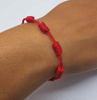 Pulsera Kabbalah de Cordón 7 Nudos de Hilo Rojo - Unisex - details 1