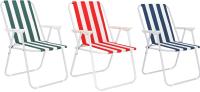 GREATOOL Silla de Playa Plegable con Reposabrazos , 75 x 53 x 43 cm, Estructura de Acero Resistente,Asiento de Lona Impermeable,Estampado a Rayas ,Ideal para Playa o Camping - details 6