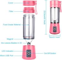 Licuadora Portátil, Taza Exprimidora de Batidos, Mini Licuadora Personal para Batidos Seis Cuchillas , Potente Exprimidor de Frutas Portátil de Viaje en Casa Recargable por USB - details 3
