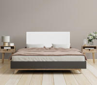 DHOME Cabecero de Lino Natural Liso Cabezal Tapizado Cama Dormitorio Moderno Top Trending (Blanco Lino) - details 2