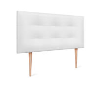 DHOME Cabecero Capitone Tapizado Polipiel o Tela Acualine con 8cm de Grosor Cabezales de Cama Acolchado Capitoné Cabeceros de Cama (Blanco Polipiel) - details 6