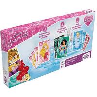 Fournier Cartamundi Shuffle Tripack de 3 barajas de cartas de  Princesas Disney Juego de familias, acción y parejas o memory Cuartetos Instrucciones multi idioma  A partir de 4 años De 2 a 4 jugadores Partidas de 10 minutos - details 0