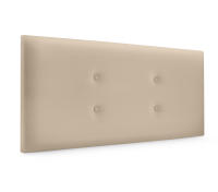 DHOME Cabecero de Polipiel o Tela Acualine con 2 Hileras de Botones Colores Cabezal Tapizado Cama Lujo (Beige Polipiel) - details 0