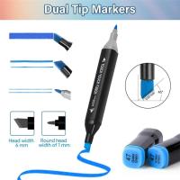 Art Markers Rotulador permanente de graffiti con doble punta, Juego de rotuladores de doble punta para estudiantes, Set de 24/36/60/80 colores, marcadores de animación para marcapáginas, dibujo, pintura,envio desde España - details 3