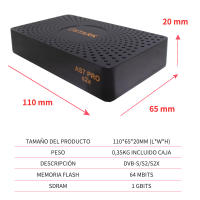 Ostark AS7 PRO, Receptor satélite, DVB-S/S2/S2X, H.264, H.265, Usb wifi incluido - details 2