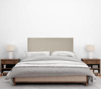 DHOME Cabecero de Polipiel o Tela AQUALINE Liso Cabeceros Cabezal Tapizado Cama Lujo (Beige Tela) - details 2