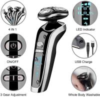 Afeitadora Eléctrica Recargables 4 en 1 para Hombres, Cortadora de Pelo Eléctrica con 3 Peines por USB con Cepillo limpieza de Cara y Cortadorapelo de Nariz y Oreja, Maquinilla de afeitar Multifuncional, con Pantalla LCD, Impermeable. - details 1