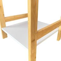 Maxia Market Estantería de Baño de Bambú y Madera MDF Blanca de 3 Niveles - details 3
