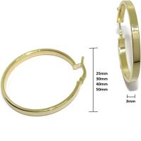 S&LE CHIC® Pendiente Aro Circular Plano para Mujer en Acero Inoxidable - details 2