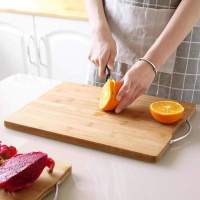 Tabla de cortar de cocina Tabla de corta de bambú rectangular de cortar Con colgante de Metal Para Cocina fruta verdura carne comida - details 3