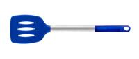 Monix Solid+ - Utensilios de cocina resistentes al calor en color azul. Espátula, rasera, cazo, cuchara, pinzas y espumadera - details 2