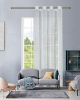 STARLEY- Cortina para Ventana Dormitorio Translúcidas Visillos Paneles para Ventanas Sala para Niños Sala Comedor 1Piezas 150×260cm Blanco - details 1