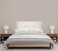 DHOME Cabecero de Polipiel o Tela AQUALINE Pro cabeceros Cabezal tapizado Cama Lujo (Blanco Hueso Polipiel) - details 2