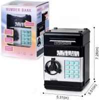 Hucha Electrónica para Niños 3-12 Años Caja Fuerte Niños Hucha Cajero Automatico Hucha con Código Caja de Monedas Banco de Dinero Divertido Caja Fuerte Juguete Regalo para Niños Niñas - details 3
