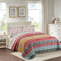 Novotextil - Colcha Estampada para Cama Desde 90 Hasta 180 - Tejido 100% Algodón - Cubrecama Fino de Microfibra - Incluye Fundas de Cojín - Primavera/verano - Colores Vivos - details 2